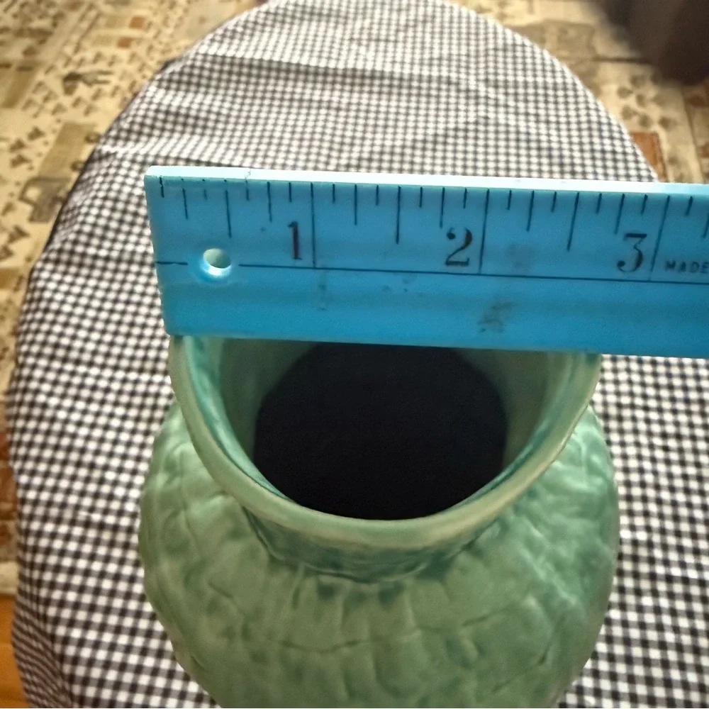 Elegant Turquoise and Beige Vase